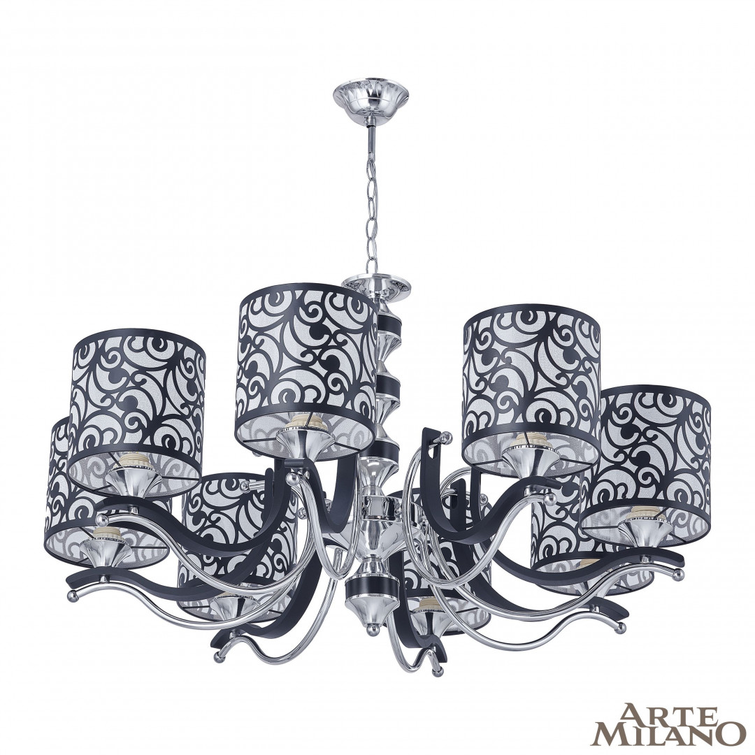 Подвесная люстра Arte Milano Florentia-4957 304957/8 Bk/Ni Подвесная люстра Arte Milano Florentia-4957 304957/8 Bk/Ni