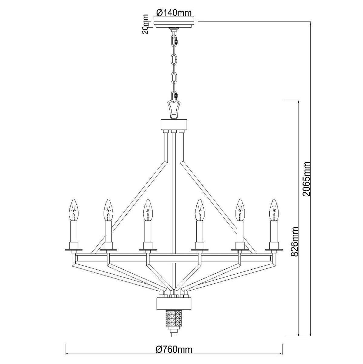 Подвесная люстра WERTMARK WE246.08.503