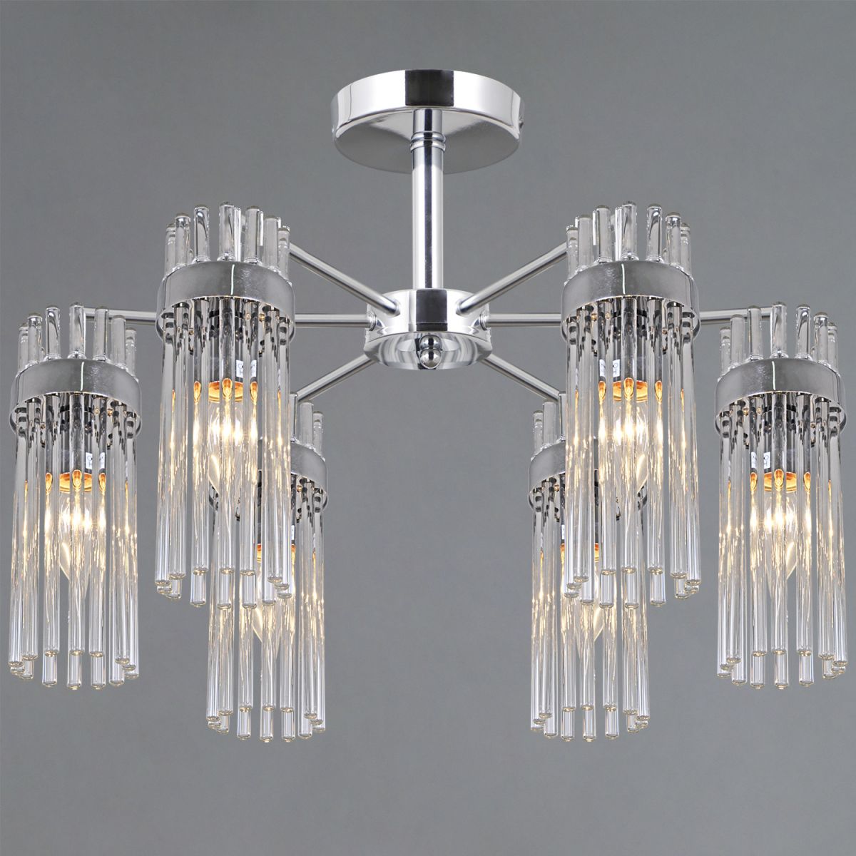 Люстра на штанге Illumico IL0761-6CSQ-25 CR GENOA Люстра на штанге Illumico IL0761-6CSQ-25 CR GENOA