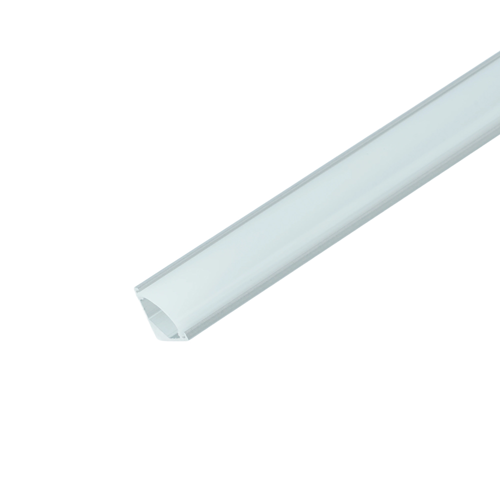 Профиль алюминиевый угловой круглый 7.9*7.9мм, серебро Feron CAB240 с матовым экраном, 2 заглушками, 4 крепежами в комплекте 52148