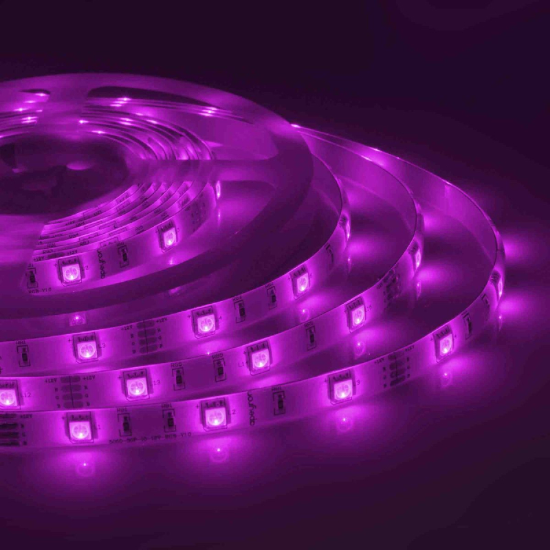 Светодиодная влагозащищенная лента Apeyron 12В 5050 7,2Вт/м RGB 5м IP65 00-41