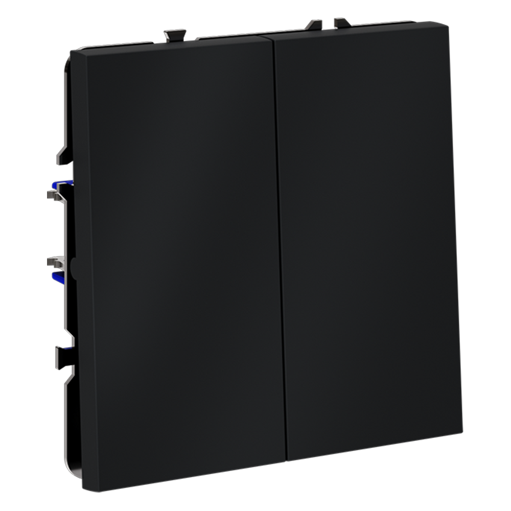 Выключатель с самовозвратом двухклавишный Voltum S70 VLS020607 (графит)