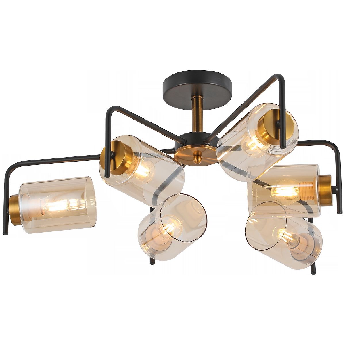 Люстра на штанге Illumico IL8248-6COU-79 BK GD Люстра на штанге Illumico IL8248-6COU-79 BK GD