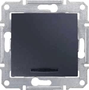 Выключатель одноклавишный 2P с красной подсветкой Schneider Electric Sedna 10A 250V SDN0201170