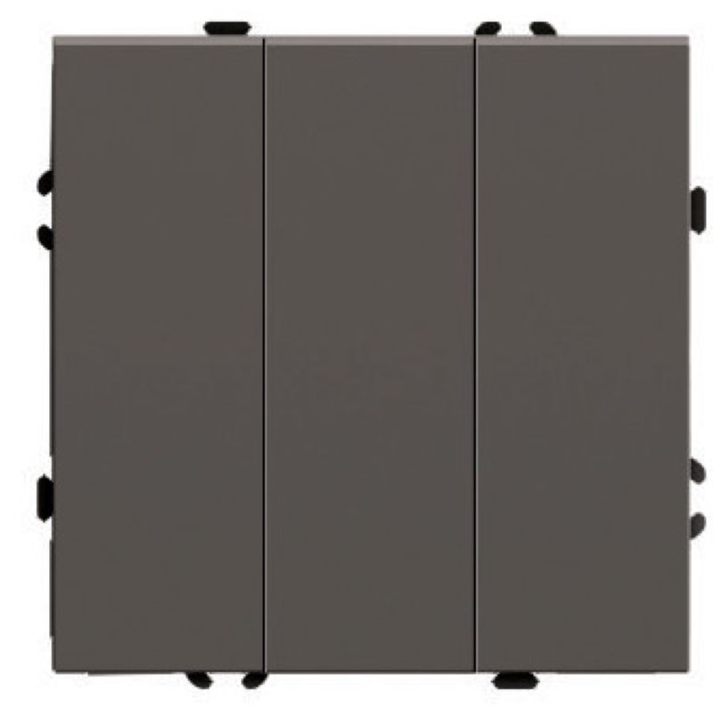 Выключатель 3-клавишный (механизм) Stekker Эмили 250В 10А RSW10-5108-09 антрацит soft touch 49922