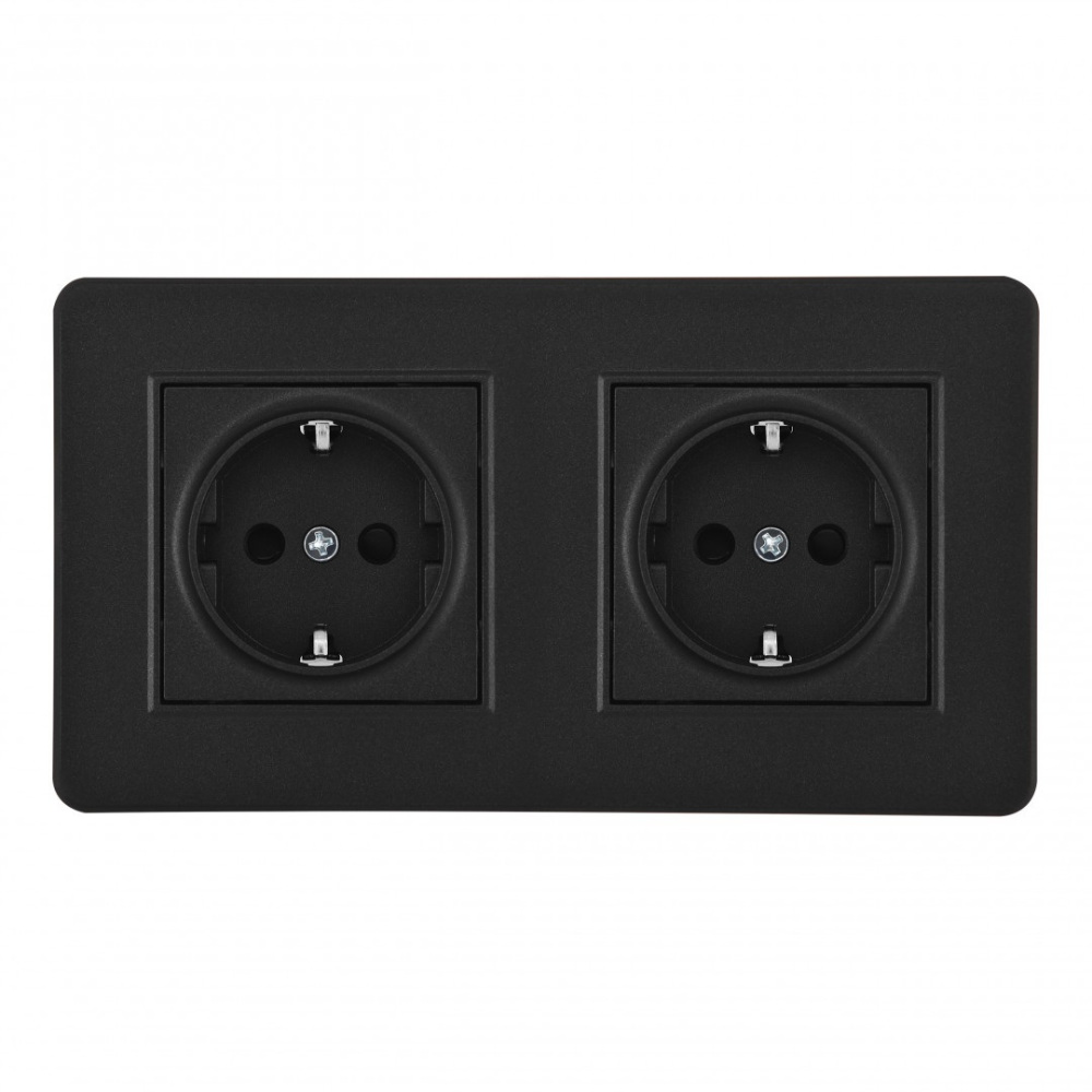 Розетка Arte Milano SET16-2-40-1x2 black