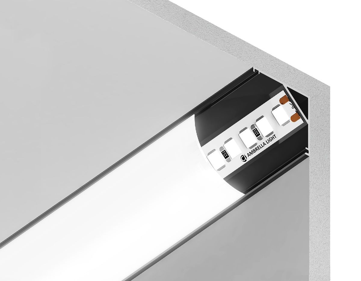 Алюминиевый угловой профиль Ambrella Light Alum Profile GP2100BK Алюминиевый угловой профиль Ambrella Light Alum Profile GP2100BK