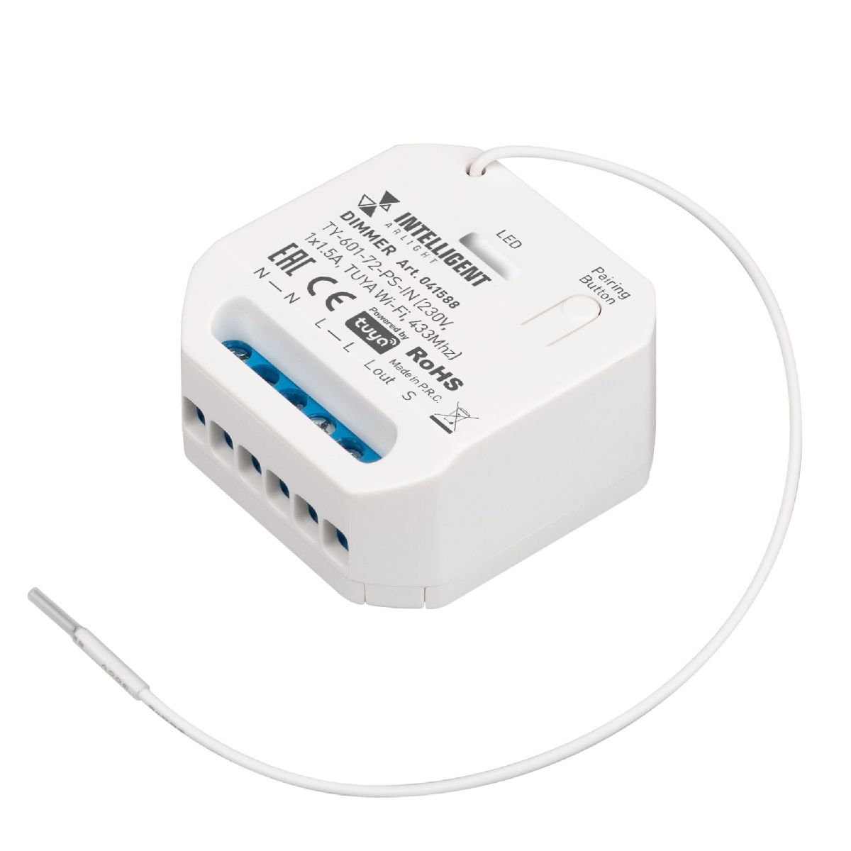 Диммер Arlight TY-601-72-PS-IN (230V, 1x1.5A, TUYA Wi-Fi, 433Mhz) 041588 Диммер Arlight TY-601-72-PS-IN (230V, 1x1.5A, TUYA Wi-Fi, 433Mhz) 041588