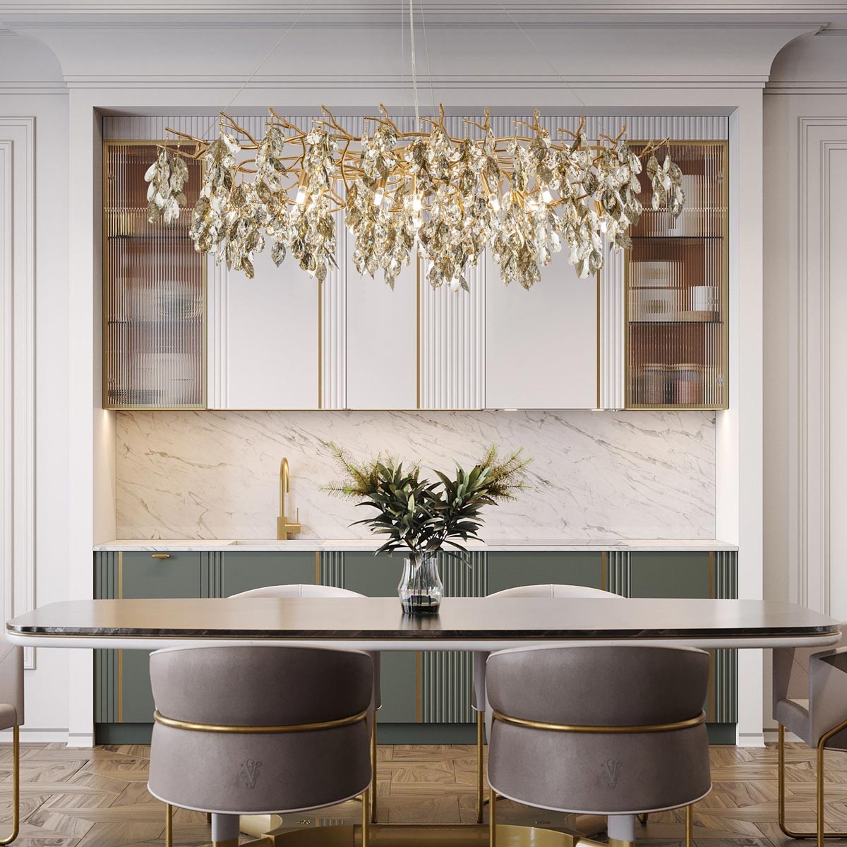 Подвесная люстра Modestyle MS.2111.1200 GD