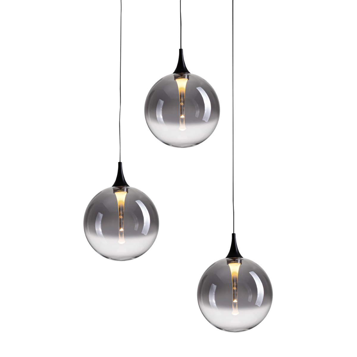 Подвесной светильник Delight Collection MD23001045H-3A black/smoky Подвесной светильник Delight Collection MD23001045H-3A black/smoky