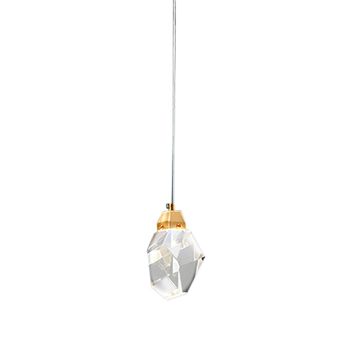 Подвесной светильник Delight Collection Crystal rock II 9701P/1 brass Подвесной светильник Delight Collection Crystal rock II 9701P/1 brass