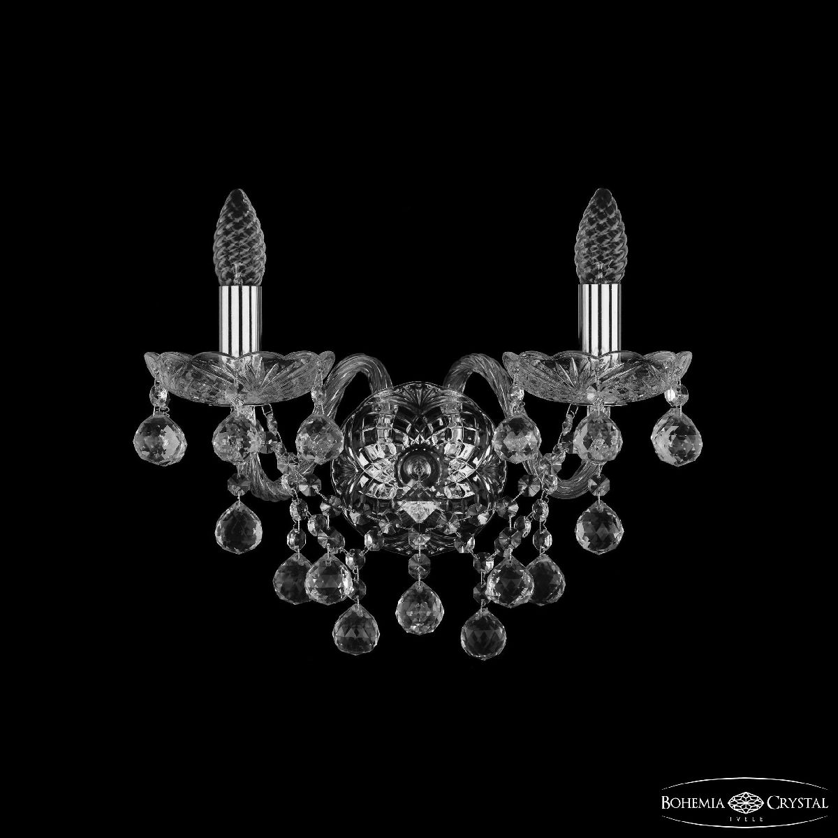 Бра Bohemia Ivele Crystal 1409B/2/160/XL Ni Бра Bohemia Ivele Crystal 1409B/2/160/XL Ni