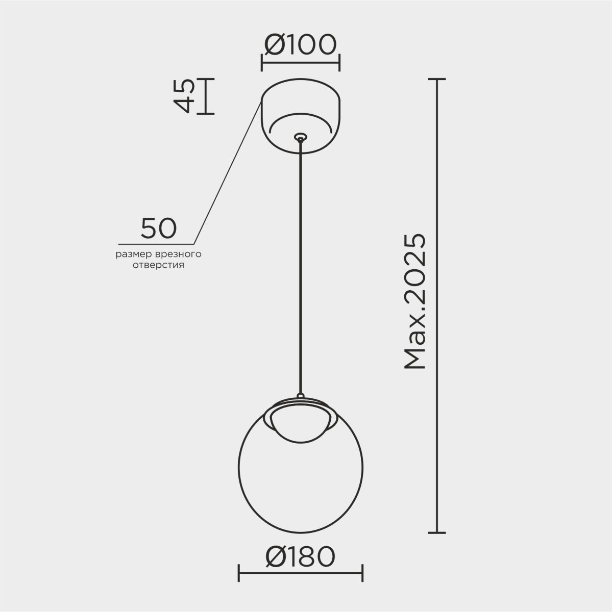 Подвесной светильник Modelux ML.2338.180 BK-GD
