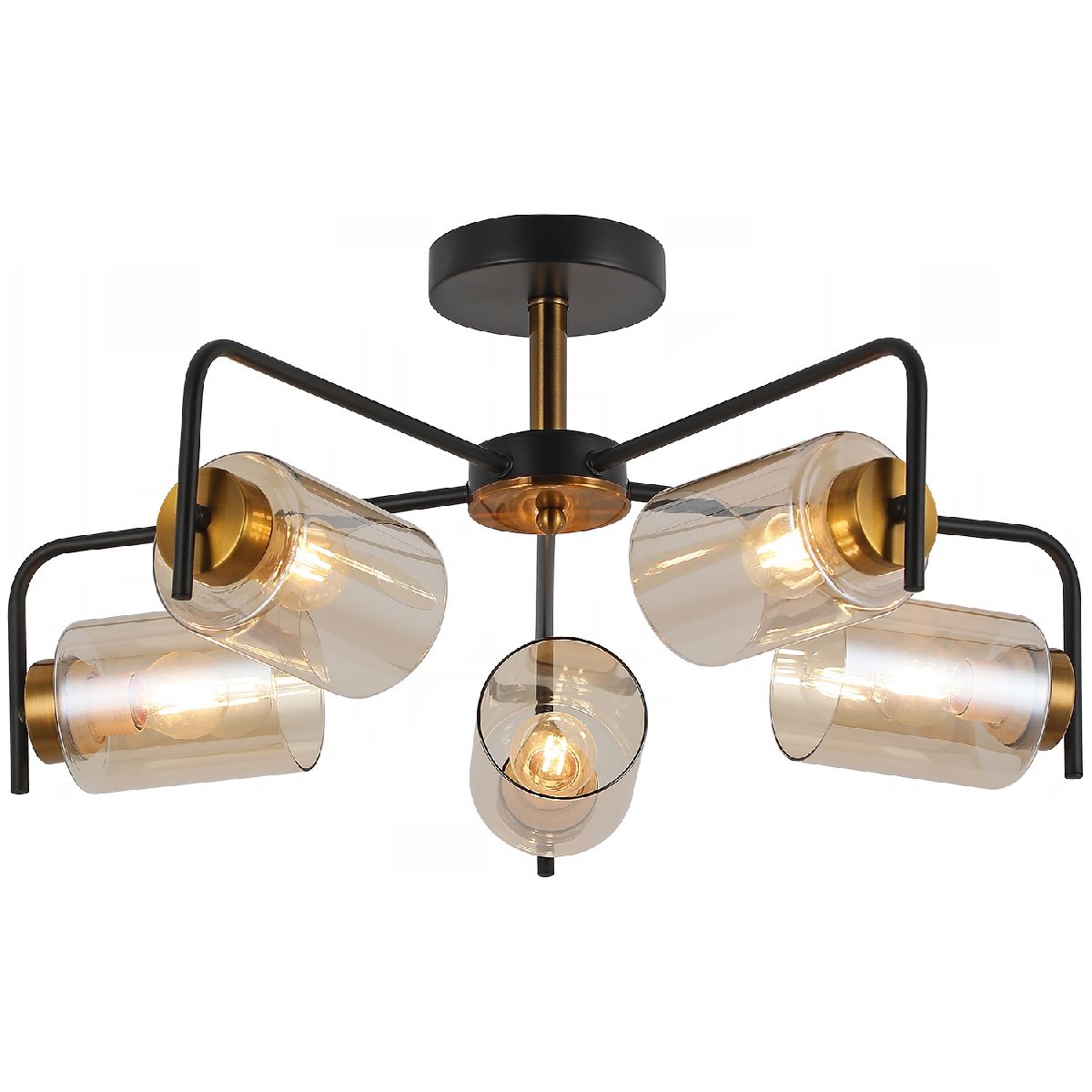 Люстра на штанге Illumico IL8248-5COU-79 BK GD Люстра на штанге Illumico IL8248-5COU-79 BK GD