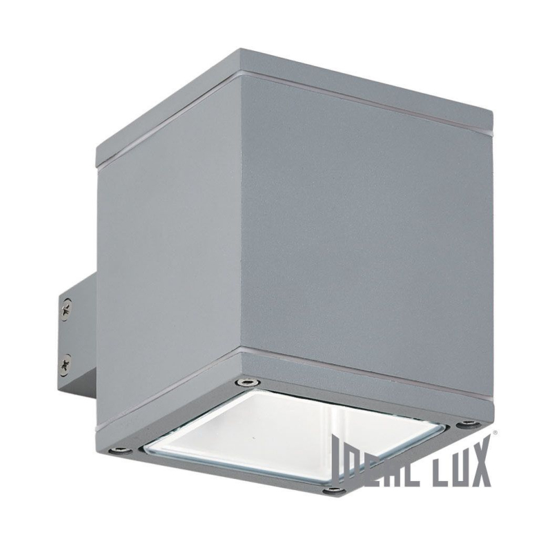 Уличный настенный светильник Ideal Lux Snif Square AP1 Grigio 118666 Уличный настенный светильник Ideal Lux Snif Square AP1 Grigio 118666