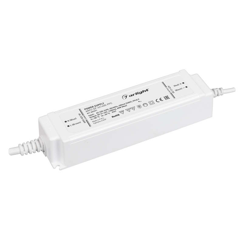 Блок питания Arlight ARPJ-SP-421400-PFC (60W, 21-42V, 1.4A) 037271 Блок питания Arlight ARPJ-SP-421400-PFC (60W, 21-42V, 1.4A) 037271