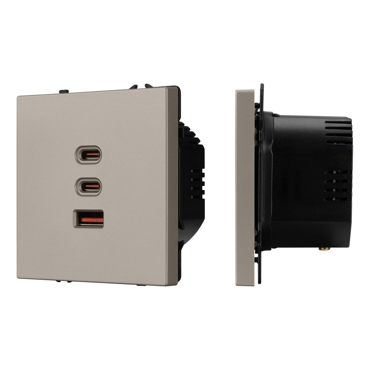 Механизм розетки с быстрой USB зарядкой Arlight SCT-NOBE-MUACC-SFPL-FC-CA (65W, QC3) 061835