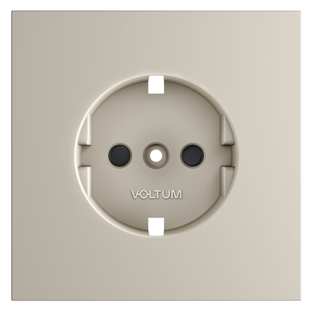 Накладка для розетки с заземлением и защитными шторками Voltum S70 (кашемир) VLS000703