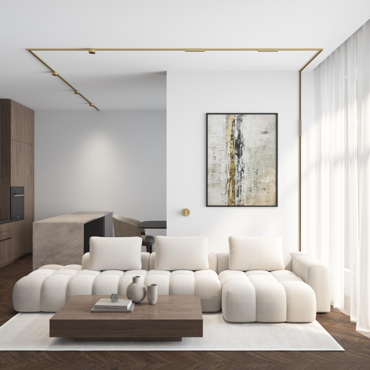 Трековый однофазный светильник Denkirs Shine grill DK5772-SB