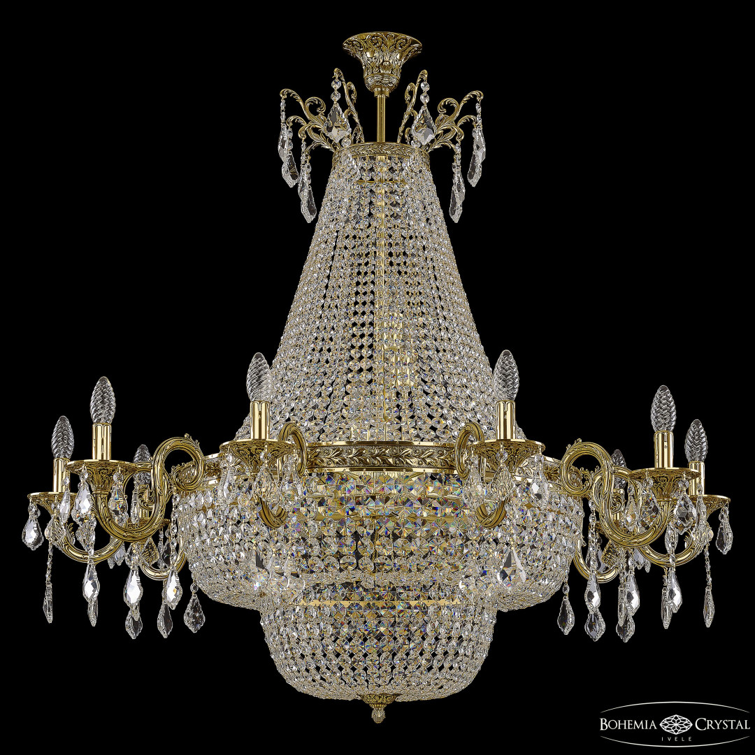 Потолочная люстра Bohemia Ivele Crystal 2110H203/8/100IV/Y1 GB Leafs