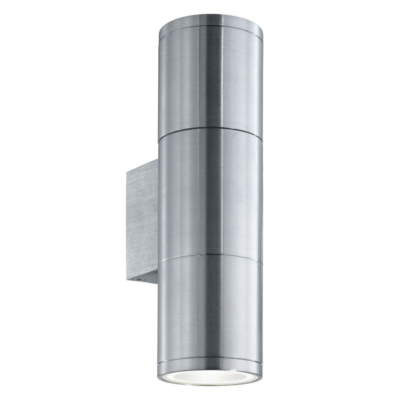 Уличный настенный светильник Ideal Lux Gun AP2 Small Alluminio 033013 Уличный настенный светильник Ideal Lux Gun AP2 Small Alluminio 033013