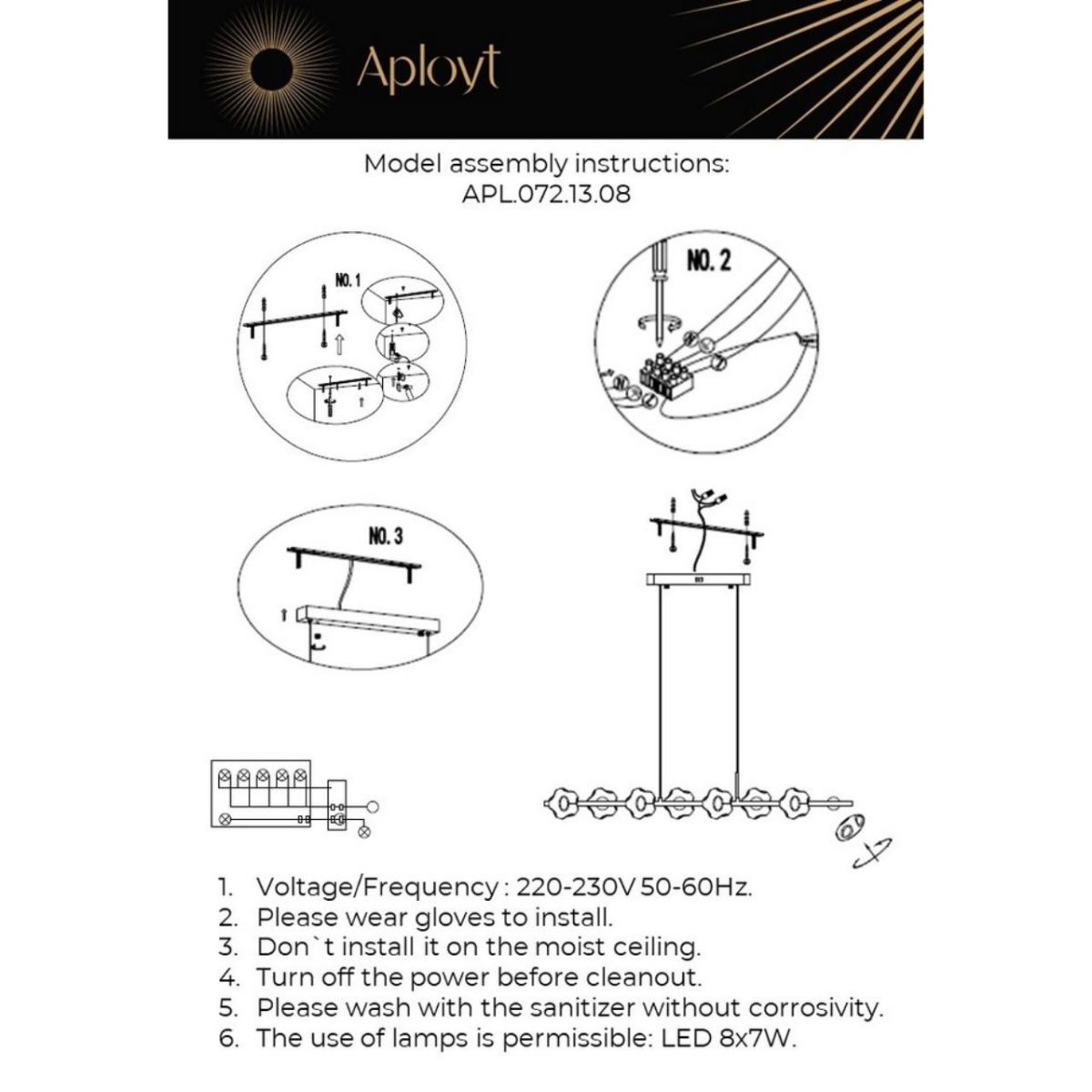 Подвесная люстра Aployt Klarissa APL.072.13.08 Подвесная люстра Aployt Klarissa APL.072.13.08