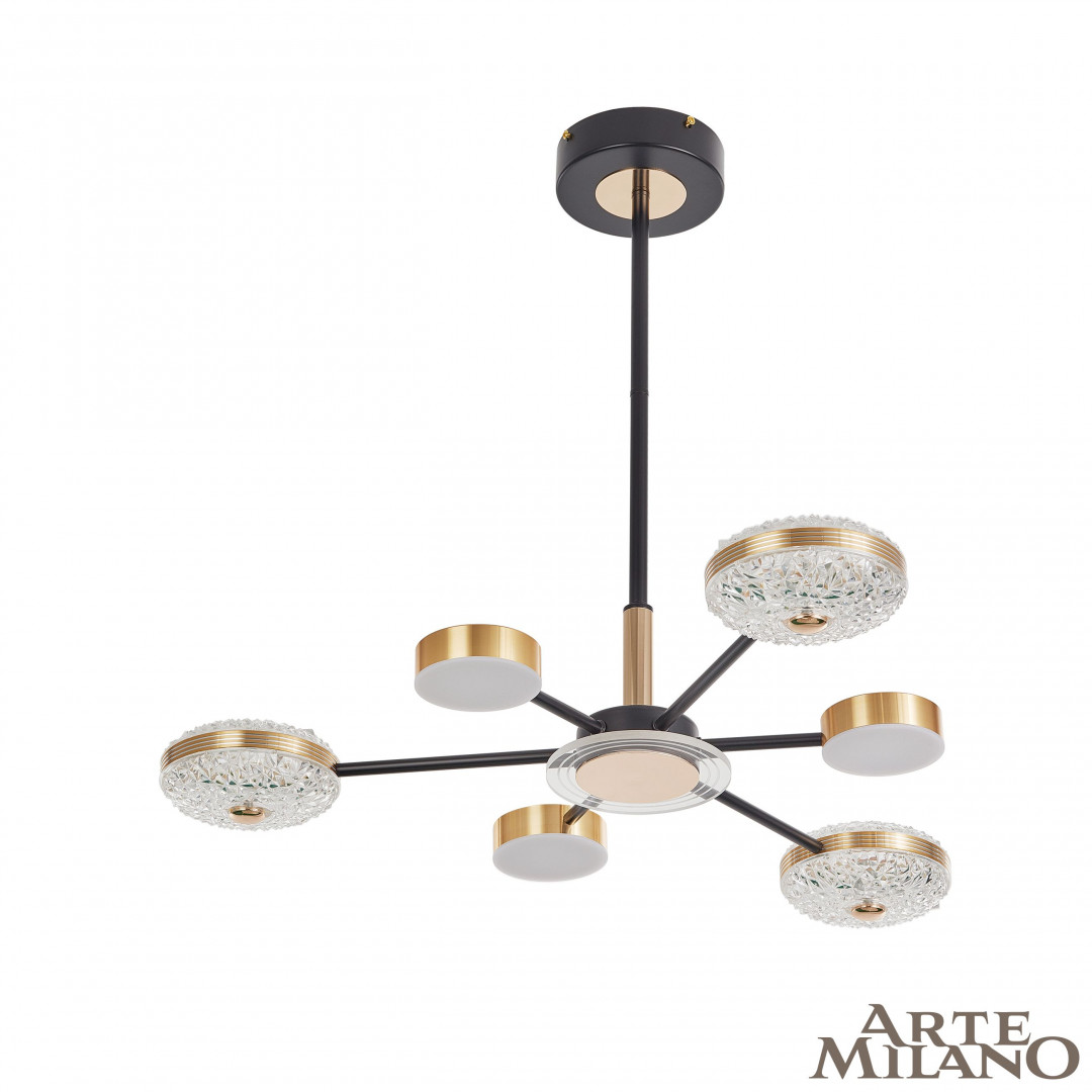 Люстра на штанге Arte Milano 272069/6 BK/GD Люстра на штанге Arte Milano 272069/6 BK/GD