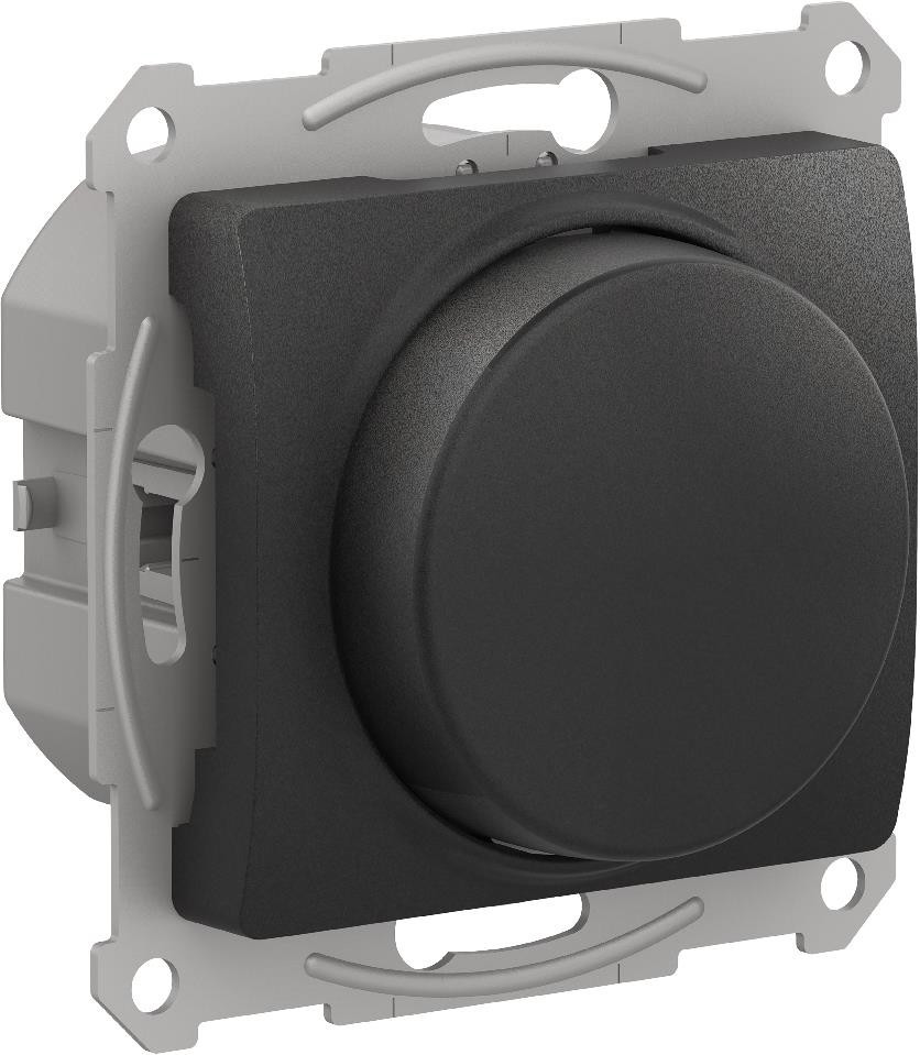 Светорегулятор (диммер) повор-нажим, LED, RC Systeme Electric Glossa Антрацит GSL000723 Светорегулятор (диммер) повор-нажим, LED, RC Systeme Electric Glossa Антрацит GSL000723
