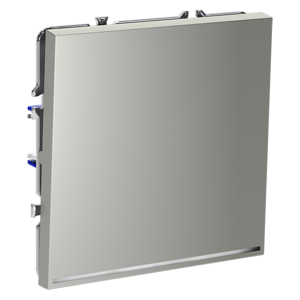 Проходной переключатель одноклавишный с подсветкой Voltum S70 VLS010405 (сталь)