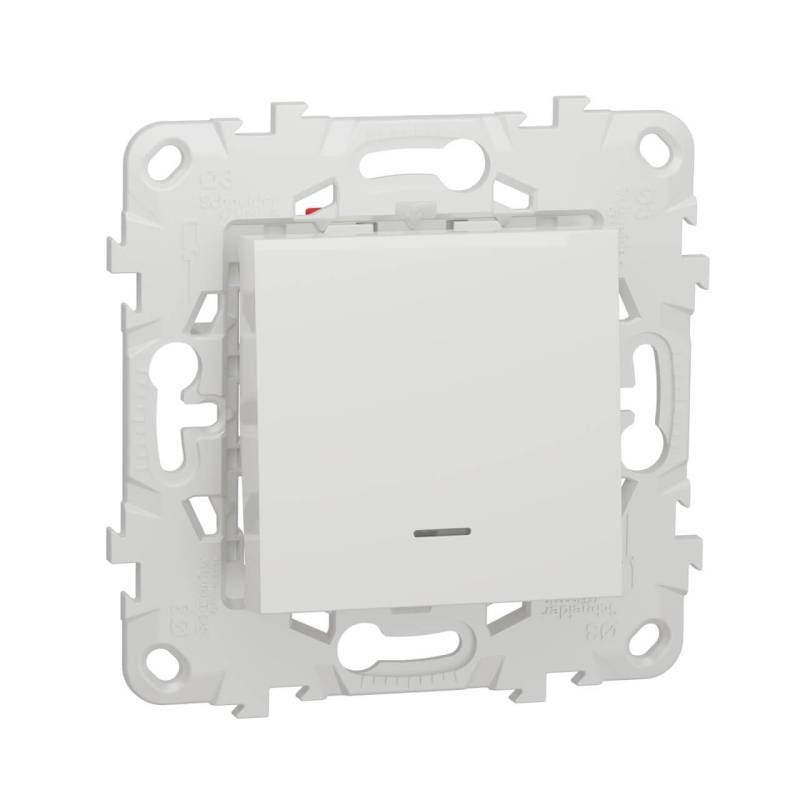 Переключатель одноклавишный перекрестный с подсветкой Schneider Electric Unica New NU520518N