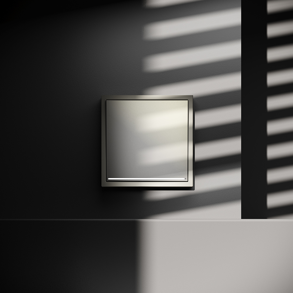 Выключатель одноклавишный с подсветкой Voltum S70 VLS010204 (шелк)