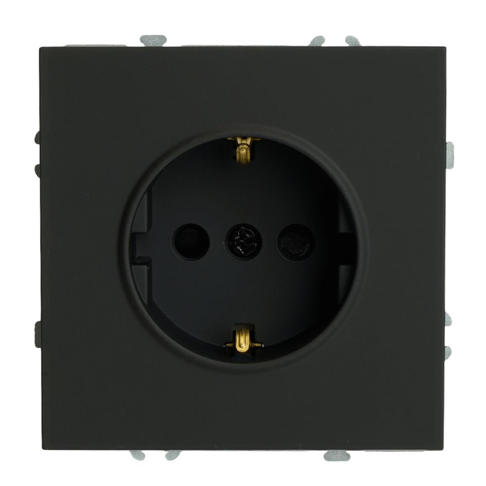 Розетка 1-местная с/з с защитной шторкой Stekker Эмили RST16-5110-05ZK 50251