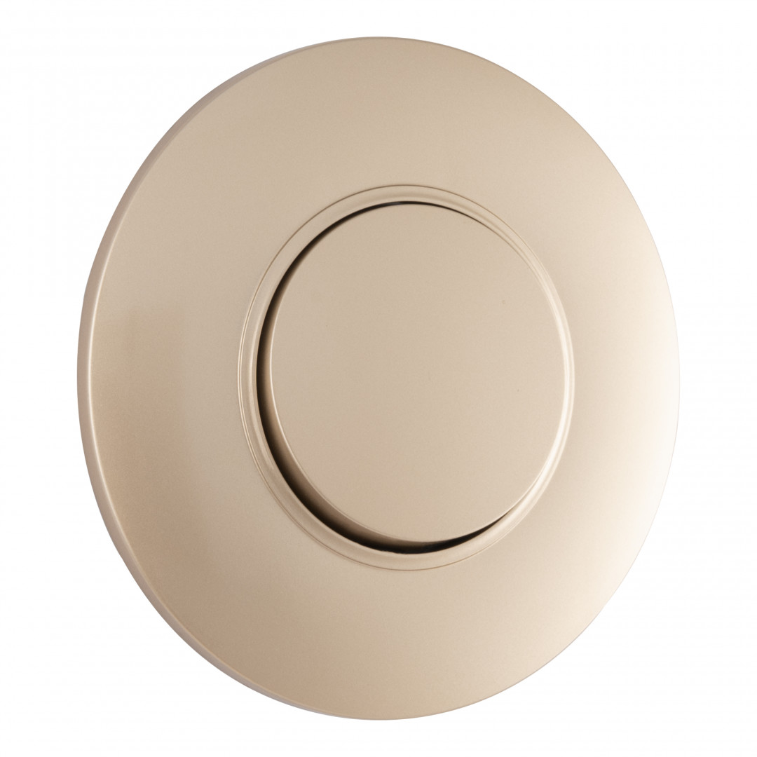 Выключатель круглый одноклавишный с рамкой Arte Milano SET08-1-30-1 shampan