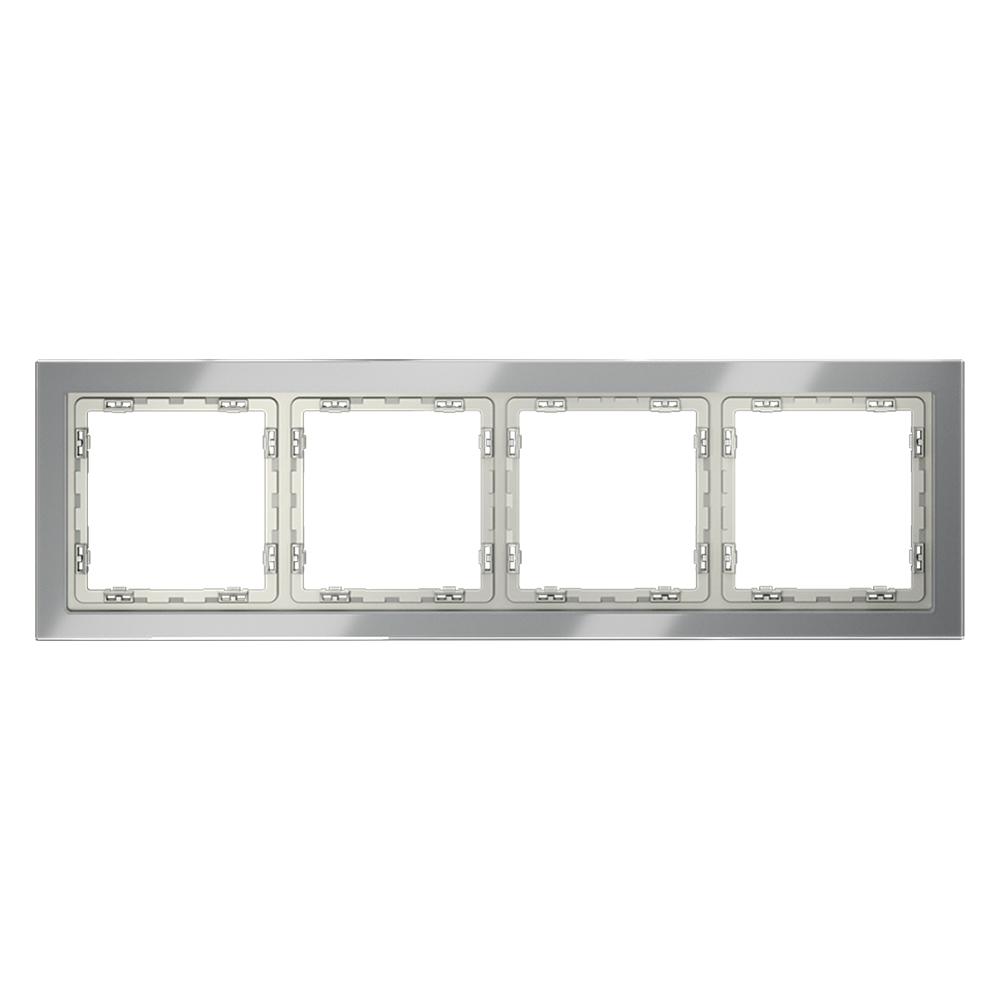 Рамка на 4 поста Voltum S70 VLS110405 (сталь, стекло)
