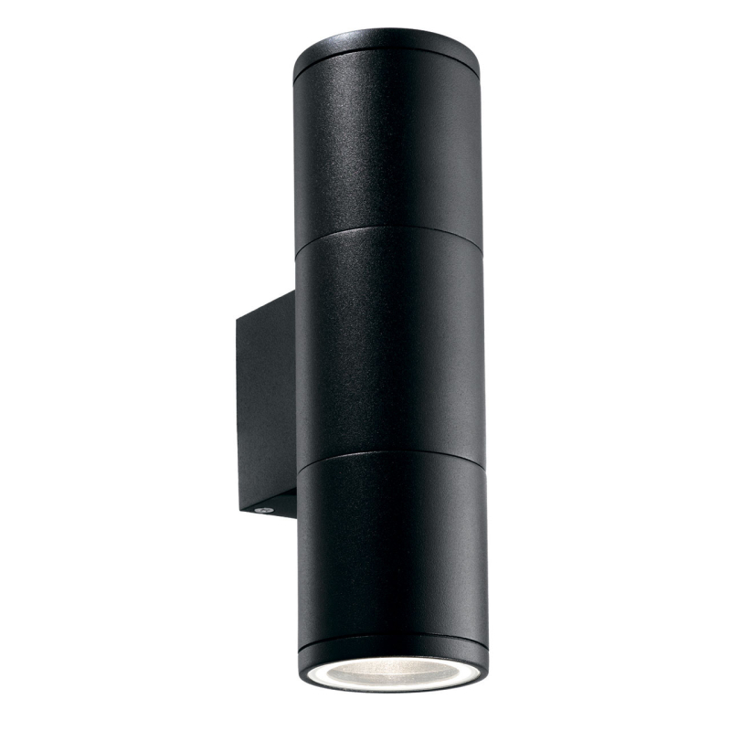 Уличный настенный светильник Ideal Lux Gun AP2 Small Nero 100395 Уличный настенный светильник Ideal Lux Gun AP2 Small Nero 100395