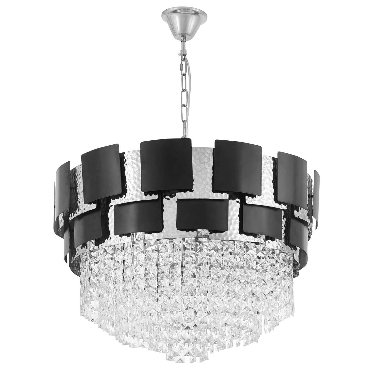 Подвесная люстра Lumina Deco LDP 7045-600 BK+CHR Подвесная люстра Lumina Deco LDP 7045-600 BK+CHR