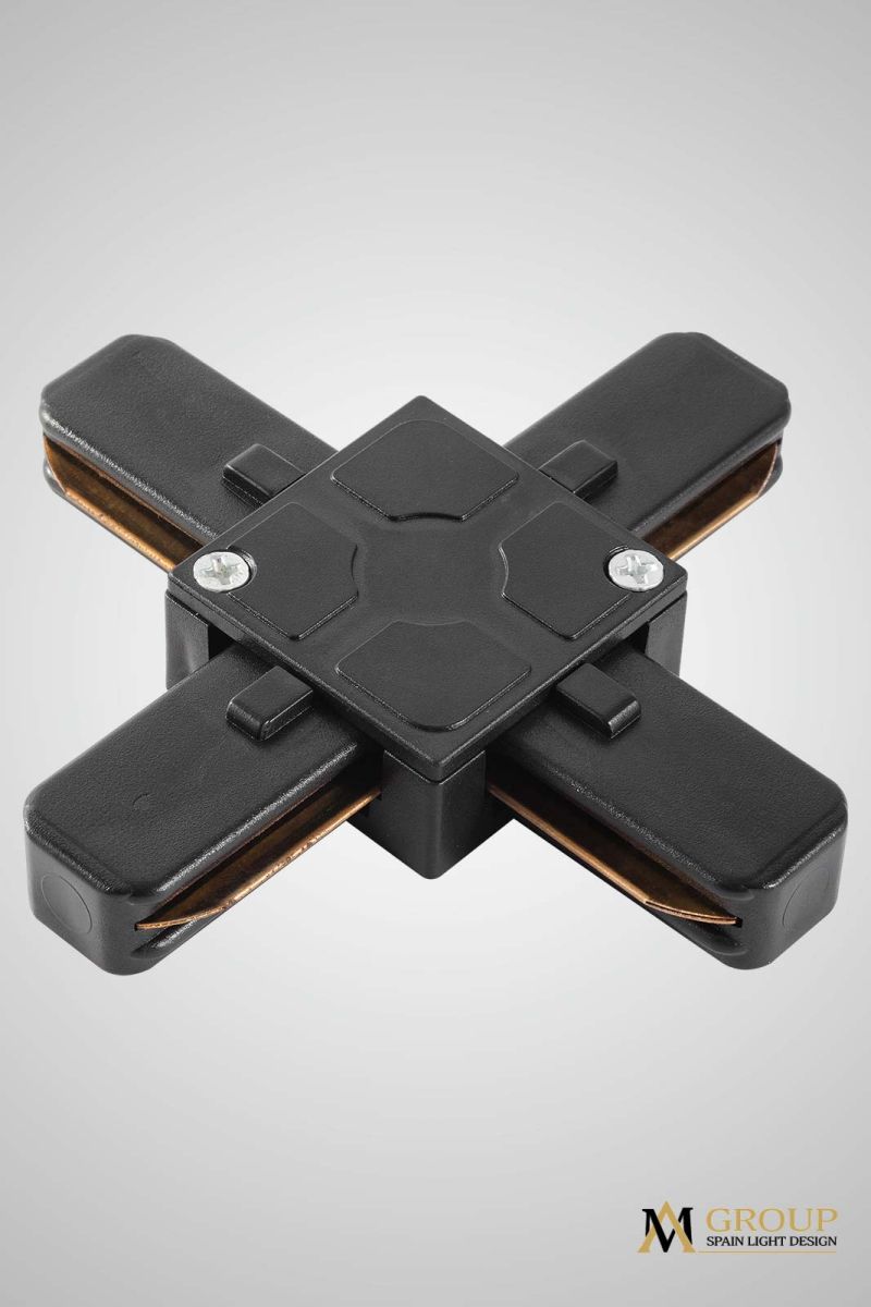 Трековый однофазный X-образный соединитель AM Group AM178 BK Трековый однофазный X-образный соединитель AM Group AM178 BK