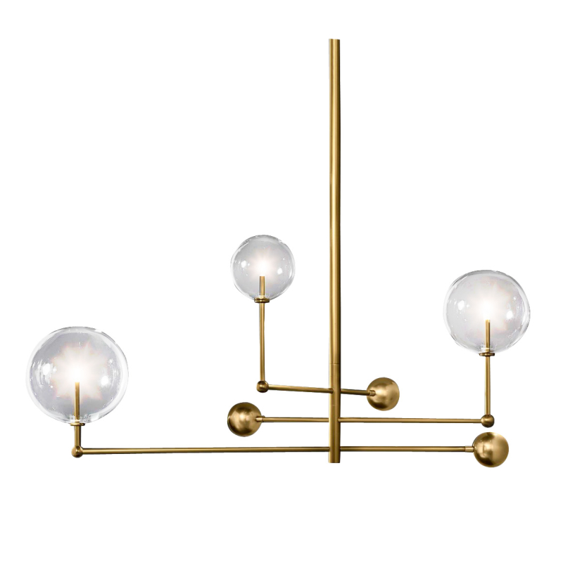 Люстра на штанге Delight Collection Globe Mobile KG0835P-3 brass Люстра на штанге Delight Collection Globe Mobile KG0835P-3 brass