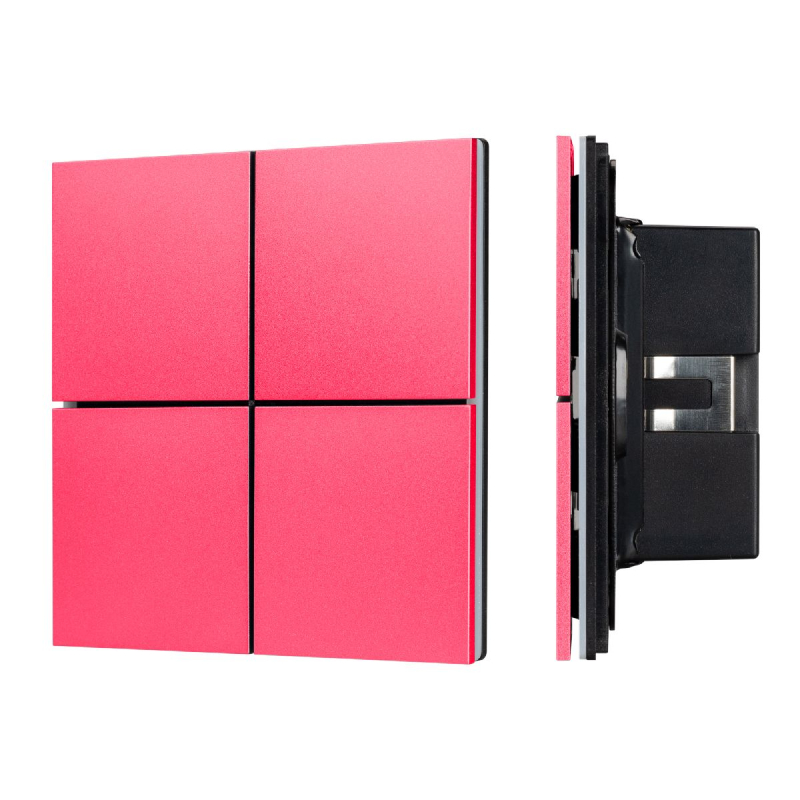 Кнопочная панель Arlight KNX-304-23-IN Rose Red BUS, Frameless 039664 Кнопочная панель Arlight KNX-304-23-IN Rose Red BUS, Frameless 039664