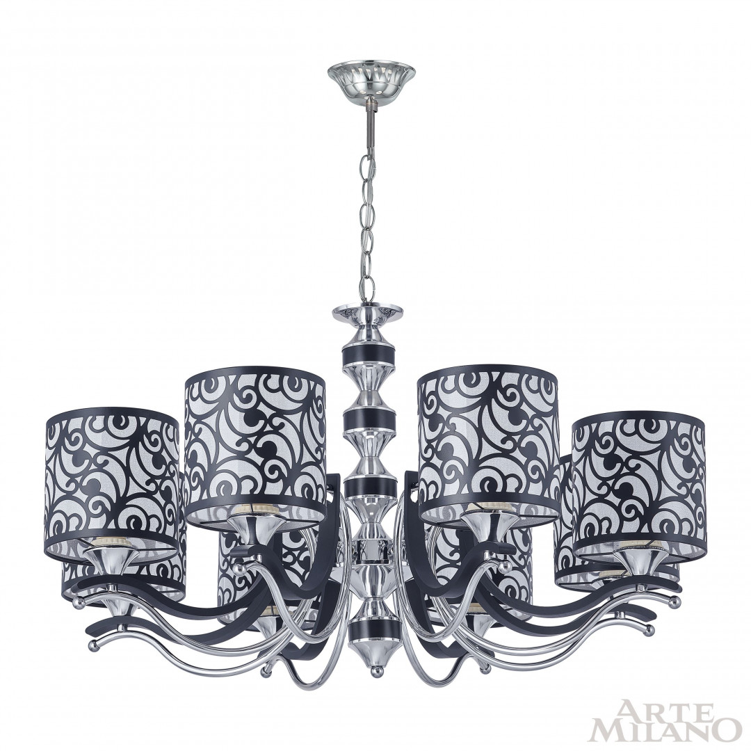 Подвесная люстра Arte Milano Florentia-4957 304957/8 Bk/Ni