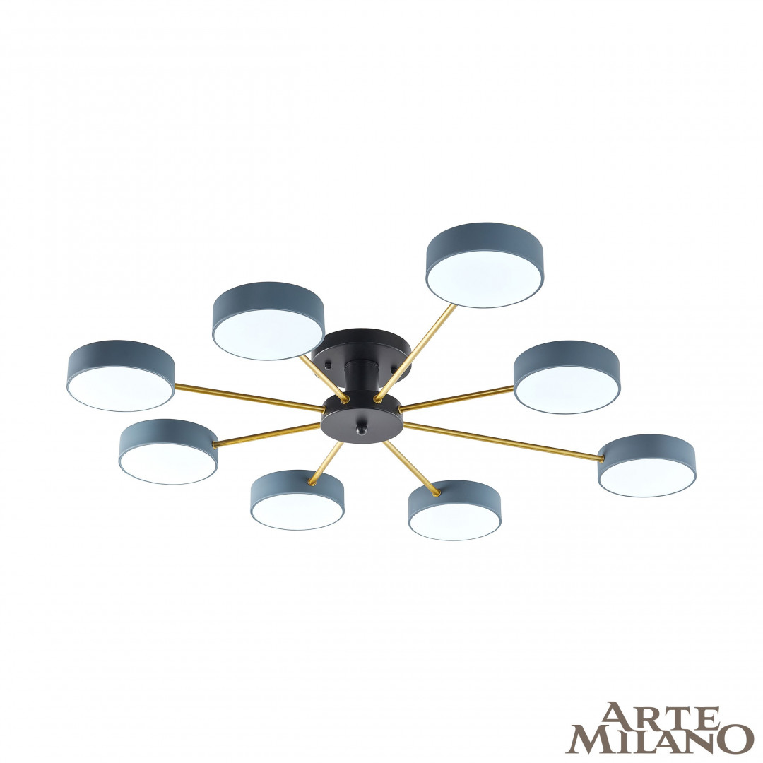 Потолочная люстра Arte Milano Ferrara 252006/8 Bk/Gr Потолочная люстра Arte Milano Ferrara 252006/8 Bk/Gr