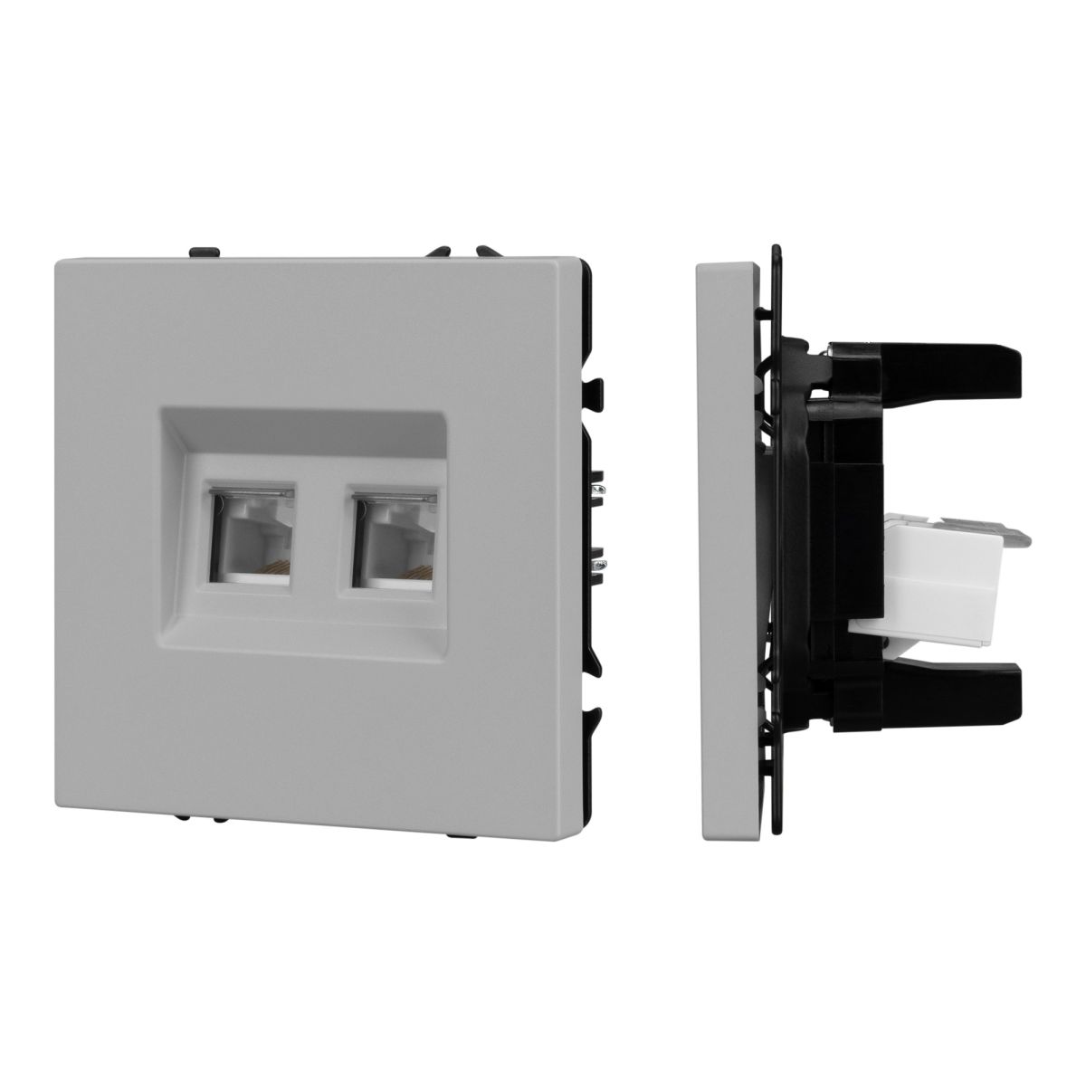 Механизм сдвоенной компьютерной розетки Arlight SCT-NOBE-MPC2-SFPL-IS (RJ-45, CAT6) 059451