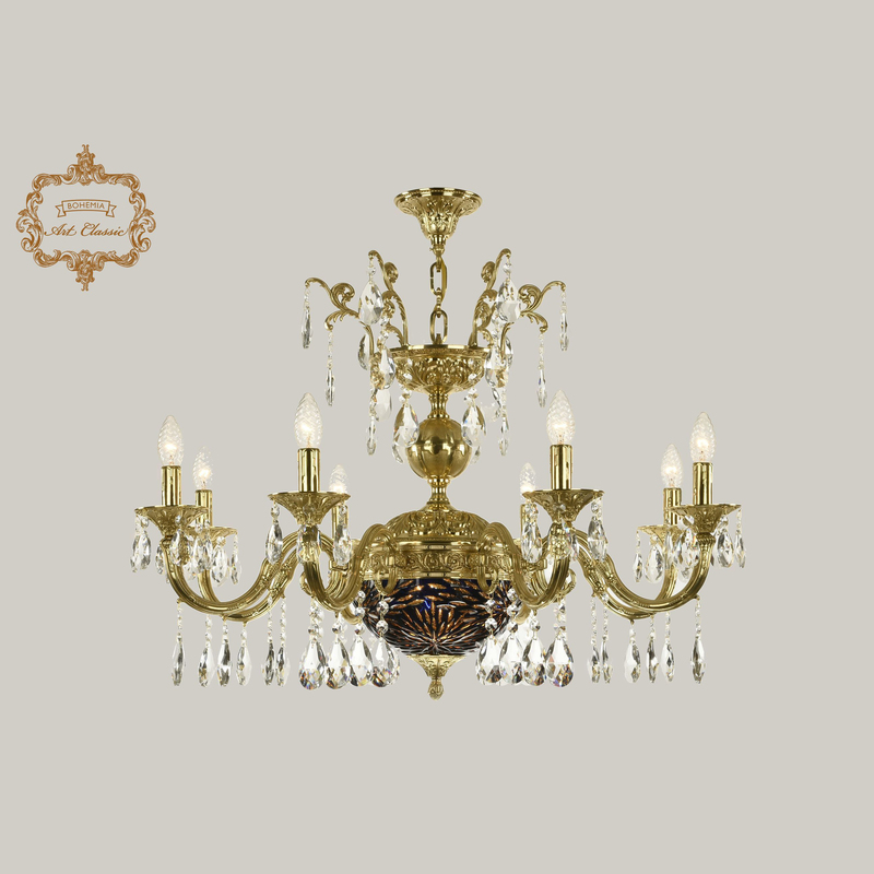 Подвесная люстра Art Classic 31.29.8.CK250SP.250GL.G.Sp.Amber.Blue.1A