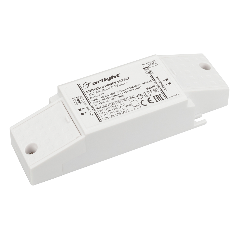 Блок питания Arlight ARJ-SP-30-PFC-Triac-INS (30W, 26-42V, 0.5-0.7A) 026052(1) Блок питания Arlight ARJ-SP-30-PFC-Triac-INS (30W, 26-42V, 0.5-0.7A) 026052(1)
