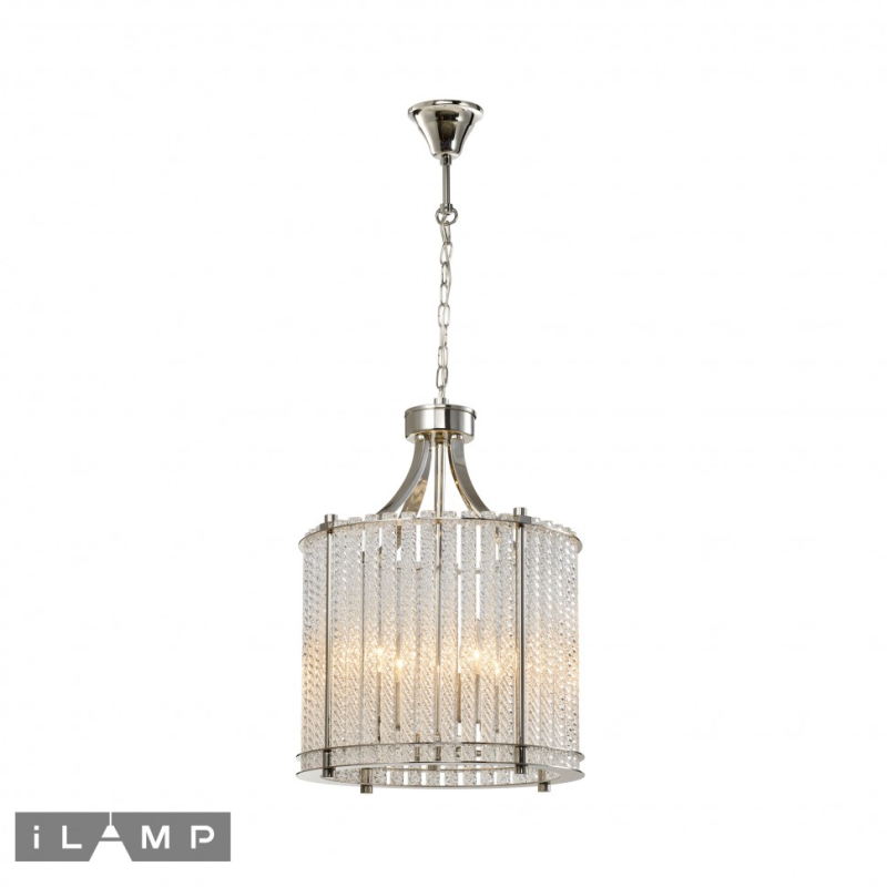 Подвесная люстра iLamp Manhattan P2554-4 Nickel Подвесная люстра iLamp Manhattan P2554-4 Nickel