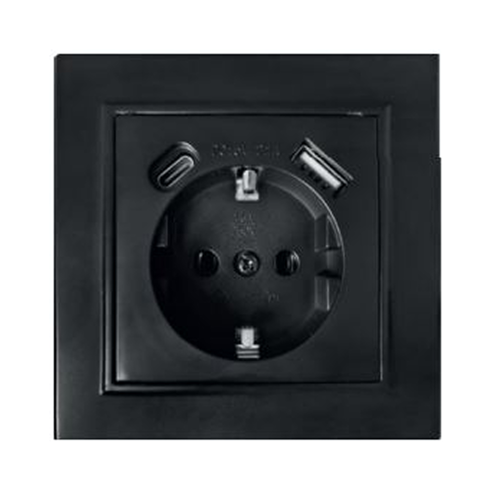 Розетка USB+Type C Stekker Эрна PST16-9016-03 50078