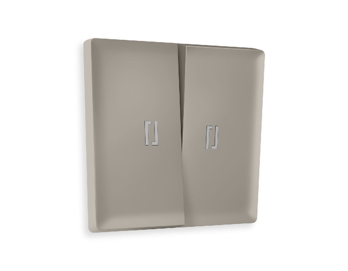 Лицевая панель для выключателя двухклавишного с подсветкой Ambrella Volt Alfa AP3640