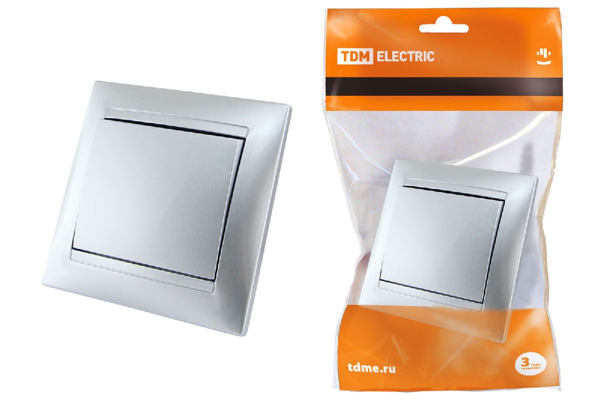 Выключатель одноклавишный Лама TDM Electric SQ1815-0201