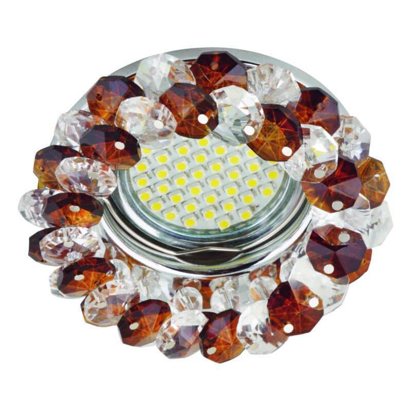 Встраиваемый светильник Fametto Fiore DLS-F130 GU5.3 Chrome/Brown Встраиваемый светильник Fametto Fiore DLS-F130 GU5.3 Chrome/Brown
