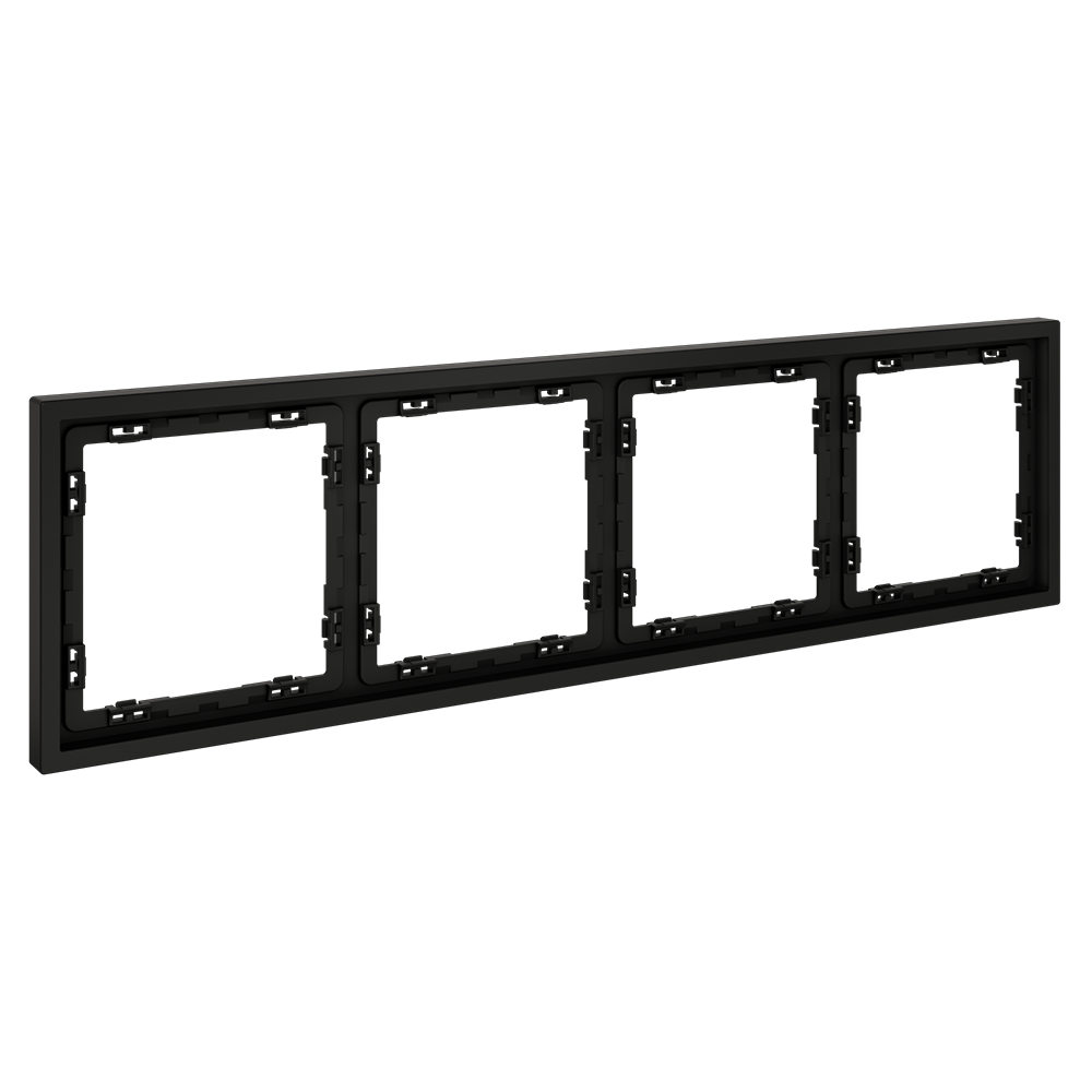 Рамка на 4 поста Voltum S70 VLS100408 (черный матовый)